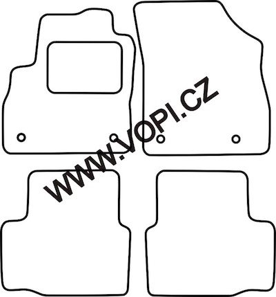 Autokoberce Opel Astra K 09/2015 - Royalfit (3475)